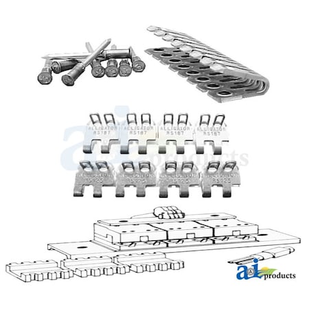 A & I Products Alligator 125 RS Lacing, 8 - 24" Strips, 4 Pins & Washers 26" x4" x2" A-54520